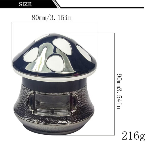 帶抽屜的蘑菇造型- 金屬研磨器