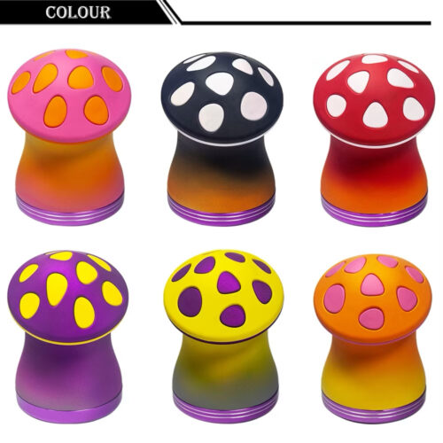 多彩蘑菇漸變色 - 金屬研磨器