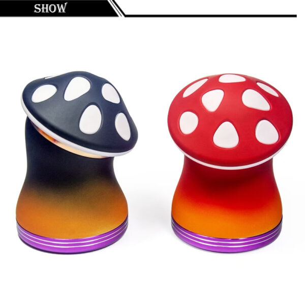 多彩蘑菇漸變色 - 金屬研磨器