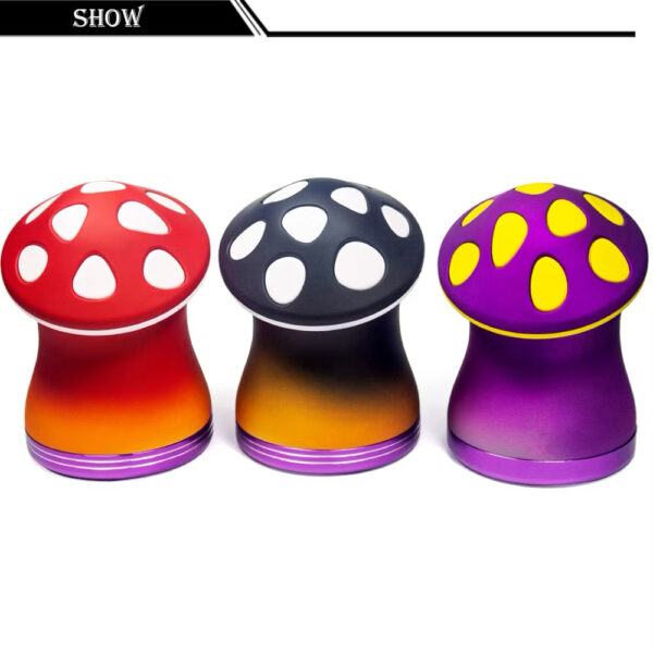 多彩蘑菇漸變色 - 金屬研磨器