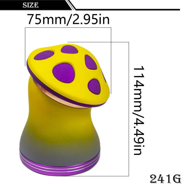 多彩蘑菇漸變色 - 金屬研磨器