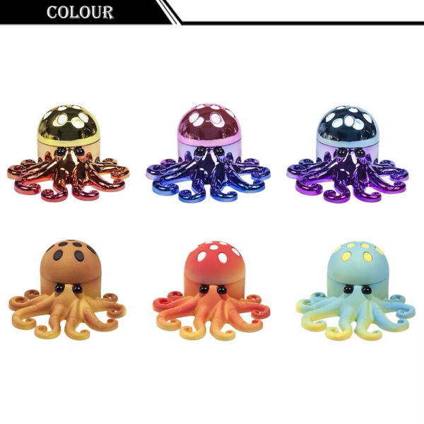章魚造型漸變色 - 金屬研磨器