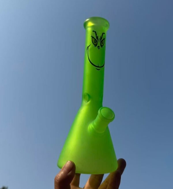 25cm綠色玻璃水烟壶BONG